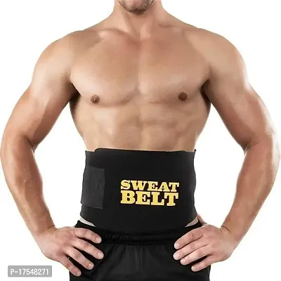 Sweat Belt Black Waist Trimmer Sweat Slim Body Shaper Belt-thumb0