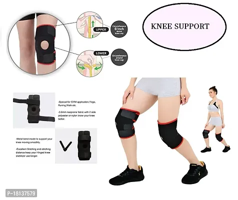 Knee Braces for Knee Pain Women  and  Men Knee Braces for Knee Pain Meniscus Tear, ACL  Arthritis Pain Relief - Knee Sleeves-RED-thumb3