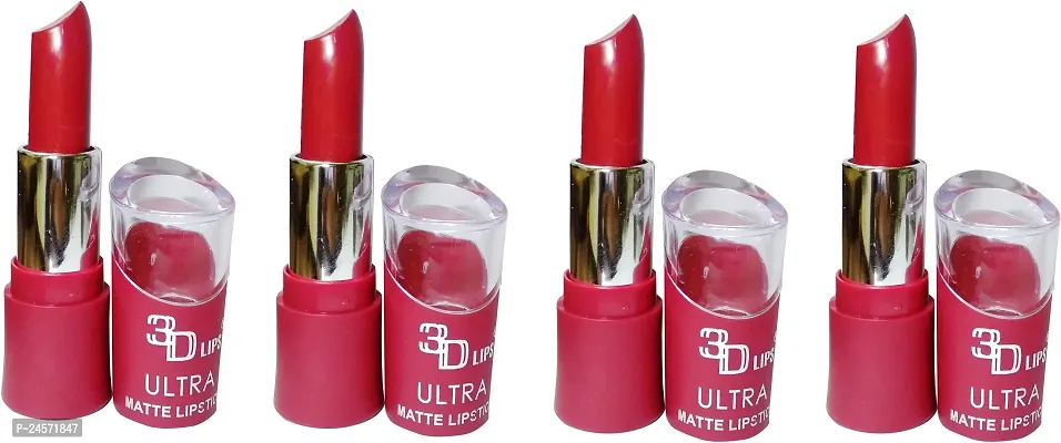 Premium Quality Dark Red Matte Lipstick Combo Pack Of 4