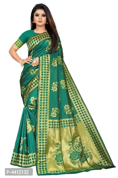 Stylish Art Silk Jacquard Saree With Blouse Piece