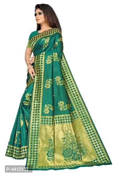 Stylish Art Silk Jacquard Saree With Blouse Piece-thumb3