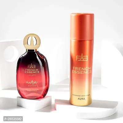 French Essence Luxury Gift Set For Women - Aura (Perfume 60Ml  Deodorant 150Ml ) 210Ml-thumb4