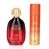 French Essence Luxury Gift Set For Women - Aura (Perfume 60Ml  Deodorant 150Ml ) 210Ml-thumb2