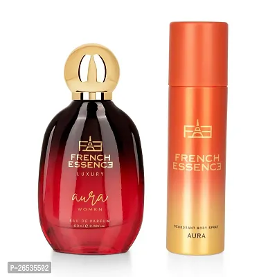 French Essence Luxury Gift Set For Women - Aura (Perfume 60Ml  Deodorant 150Ml ) 210Ml-thumb3