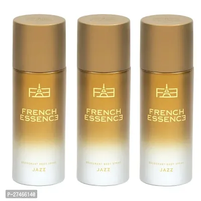 French Essence Luxury Deodorants For Men - Jazz 150Ml Each (Pack Of 3)