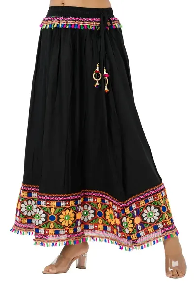 Trendy Womens Cotton Embroidered Skirts
