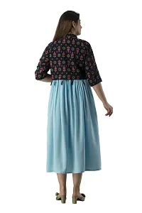 Rayon Kurti with Jacket Sky Blue-thumb4