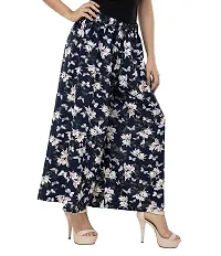 TNQ Women's Pleated Casual Palazzo Pant with Elastic Waistband Free Size (Floral)-thumb1