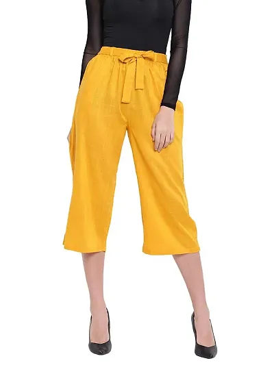 TNQ Women's Rayon Capri Culottes Short Trousers (Waist size upto 28&quot; to 38&quot;)