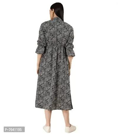 TNQ Women Printed Long A - Line Dress/Summer Maxi Printed Dress-thumb2