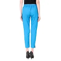 TNQ Women's Cotton Stretchable Straight Fit Pants (Turquoise, 2XL)-thumb1