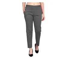 TNQ Women Cotton Stretchable Straight Trouser/Cotton Pants Combo Set of 2Pcs-thumb1