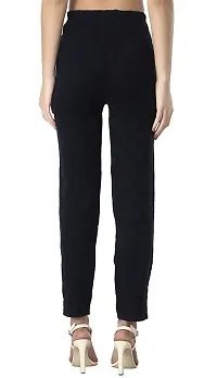 TNQ Women Slim Fit Soft Woolen Trousers/Woolen Straight Pants-thumb1