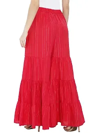 TNQ Women's Stylish and Fashionable Mid- Rise Garara/Sharara Palazzo Pants || Flared Sharara Palazzo (Free Size, Red)-thumb1