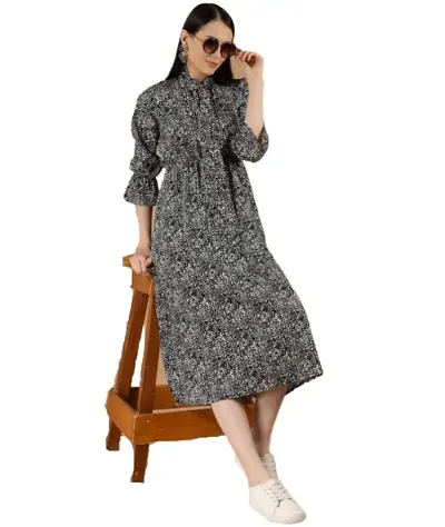 TNQ Women Printed Long A - Line Dress/Summer Maxi Printed Dress