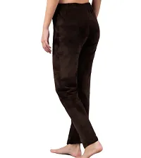 TNQ Women Winter wear Velvet Trouser/Palazzo/Warm Leggings (Free Size, Brown)-thumb1