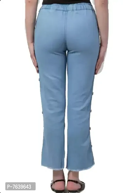 TNQ Women Side Button Jeggings/Joggers/Denim Palazzo/Women Jeans-thumb2