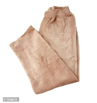 TNQ Women Winter wear Velvet Trouser/Palazzo/Warm Leggings (Free Size, Peach)-thumb0