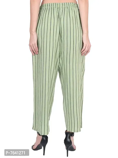 Buy Stripe Women Straight Trouser White Black Cotton for Best Price,  Reviews, Free Shipping
