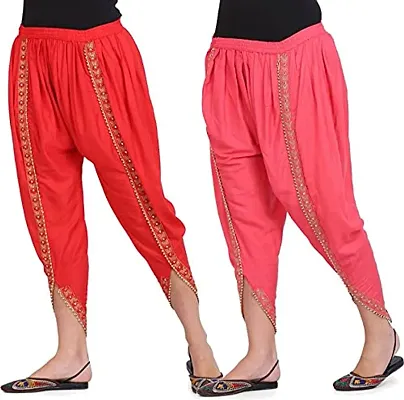 Buy Red Maheshwari Silk Embroidered Draped Dhoti Pant With Asymmetric Top  For Women by Jajobaa Online at Aza Fashions.