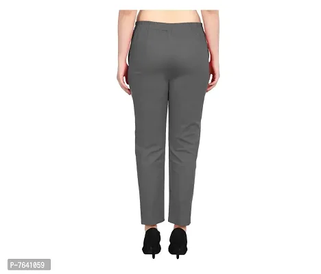 TNQ Women Cotton Stretchable Straight Trouser/Cotton Pants Combo Set of 2Pcs-thumb4
