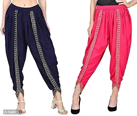 Buy Present Women's Harem Pants Loose Casual Lounge Yoga Beach Pant Joggers  Size Free Size (28 Till 34) Printed Dhoti Royal Blue Color at Amazon.in