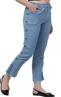 TNQ Women Side Button Jeggings/Joggers/Denim Palazzo/Women Jeans-thumb3