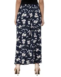 TNQ Women's Pleated Casual Palazzo Pant with Elastic Waistband Free Size (Floral)-thumb2