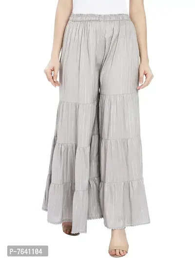 Oscar de la Renta Silk Ruffle Palazzo Pants For Sale at 1stDibs | ruffled palazzo  pants, layered ruffle pants, ruffle layered pants