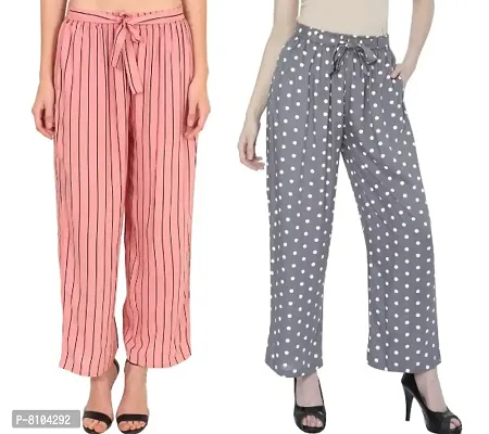 Buy Aaru Collection Stylish Casual Wear Malai Lycra Pant Palazzo Combo  (Free Size, Pack of 6) Online In India At Discounted Prices
