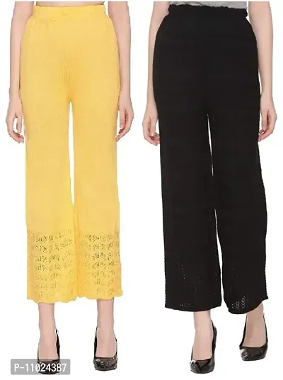 Buy Lili Casual Wear Crepe Designer Plain Wide Leg Palazzo Pants Online at  Low Prices in India - Paytmmall.com