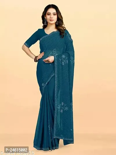 Linen Fabric Sea Green Saree With Zari Woven Work – tapee.in