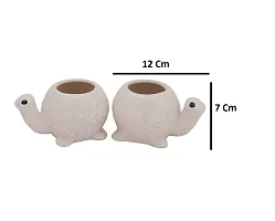 Jimkia Ceramic Planter Pot Couple of Turtle Pot for Succulent Plants, Two Flower Pot, Indoor/Outdoor Plant Container for Home and Garden Area Decor-thumb1