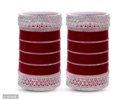 Elegant Maroon Plastic Bangles For Women-thumb0