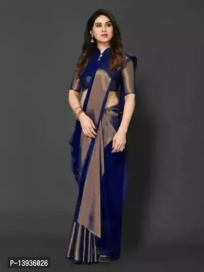 Classic Art Silk Solid Saree without Blouse piece-thumb3