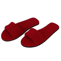 Soft House Slippers Open Toe Flats Home Indoor Bedroom Carpet Lightweight Slippers House Slippers for Women Soft Open Winter Carpet Home Indoor Slipper for Bedrooms comfortable pair of Slipper. Featur-thumb1