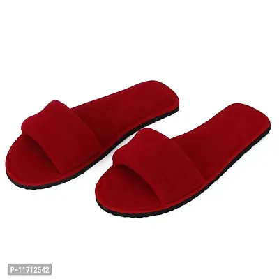 Soft House Slippers Open Toe Flats Home Indoor Bedroom Carpet Lightweight Slippers House Slippers for Women Soft Open Winter Carpet Home Indoor Slipper for Bedrooms comfortable pair of Slipper. Featur-thumb2