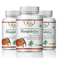 Manjistha Herbal Capsules For Damaged Skin Tissue 100% Ayurvedic (180 Capsules)-thumb1