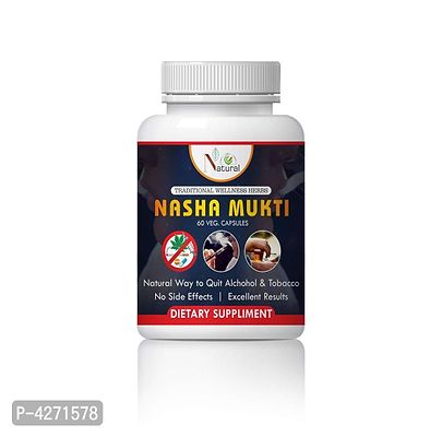 Nasha Mukti Herbal Capsules For Anti-Smoking 100% Ayurvedic (60 Capsules)-thumb2