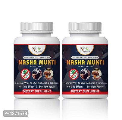 Nasha Mukti Herbal Capsules For Anti-Smoking 100% Ayurvedic (120 Capsules)-thumb2