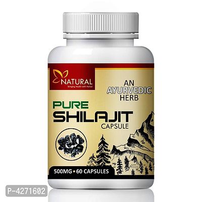 Pure Shilajit Herbal Capsules For High Altitude Sickness 100% Ayurvedic (60 Capsules)-thumb2