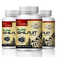 Pure Shilajit Herbal Capsules For High Altitude Sickness 100% Ayurvedic (180 Capsules)-thumb1