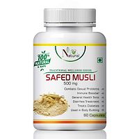 Safed Musli Herbal Capsules For Sexual Wellness  Physical Fitness 100% Ayurvedic (60 Capsules)-thumb1