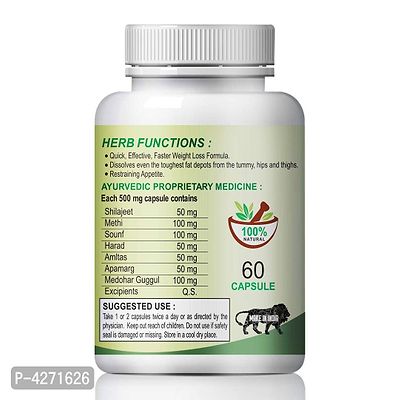 Slimnus Herbal Capsules For Burning Fat 100% Ayurvedic (60 Capsules)-thumb3