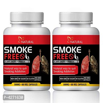 Smoke Free Herbal Capsules For Helps To Quit Smoking 100% Ayurvedic (120 Capsules)