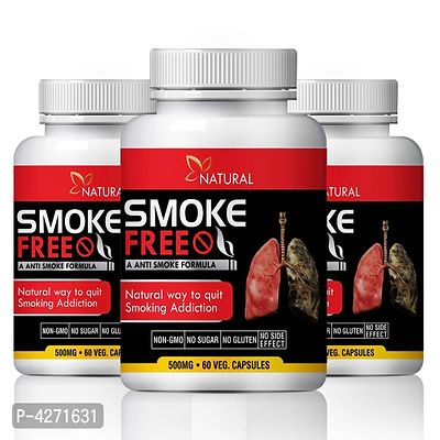 Smoke Free Herbal Capsules For Helps To Quit Smoking 100% Ayurvedic (180 Capsules)