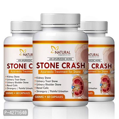 Stone Crash Herbal Capsules For Helps To Remove Stone In Kidney 100% Ayurvedic (180 Capsules)