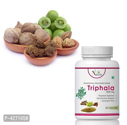 Triphala Herbal Capsules For May Aid Weight Loss 100% Ayurvedic (60 Capsules)