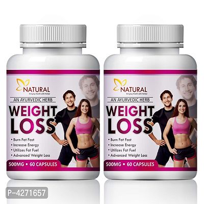 Weight Loss Herbal Capsules For Helps To Reduce Extra Body Fat 100% Ayurvedic (120 Capsules)-thumb0
