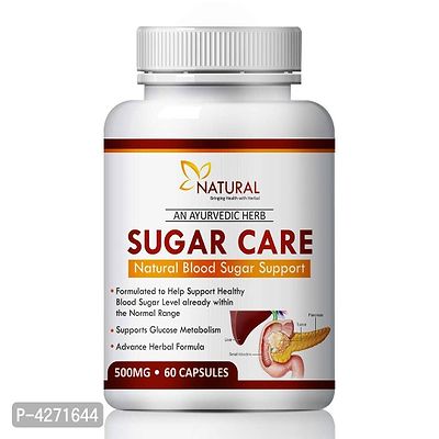 Sugar Care Herbal Capsules For Helps To Control Sugar Level 100% Ayurvedic(60 Capsules)-thumb0